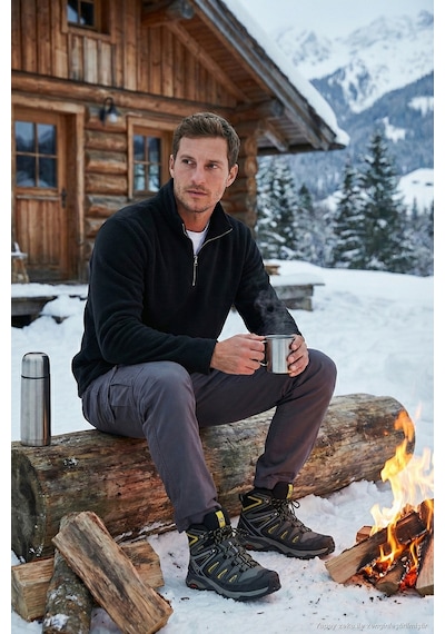 Buratti Slim Fit Dik Yaka Kışlık Şardonlu Erkek Polar 5906053 Siyah