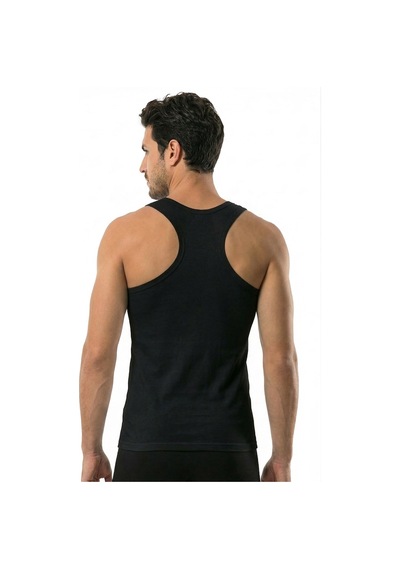 Öts Erkek Pamuklu Atlet Sporcu Özel Esnek Kalıp 1250 Siyah