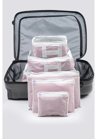 Esti 6'lı Valiz Düzenleyici Set Pembe