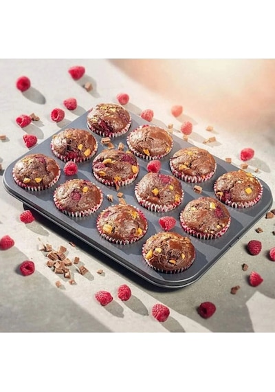 12'li Cupcake Ve Muffin İçin Yanmaz Tepsi - Kek, Kurabiye, Turta Ve Çörek İçin Kapsül Kalıbı Teflon Diğer