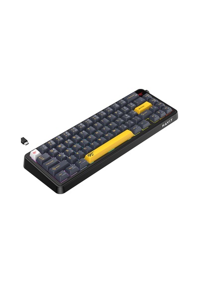 Havit Gamenote Kb932l Pro-tur Rgb Mekanik Oyuncu Klavyesi, Üç Modlu Bağlantı, Bt5.3, 2.4ghz, Kablolu