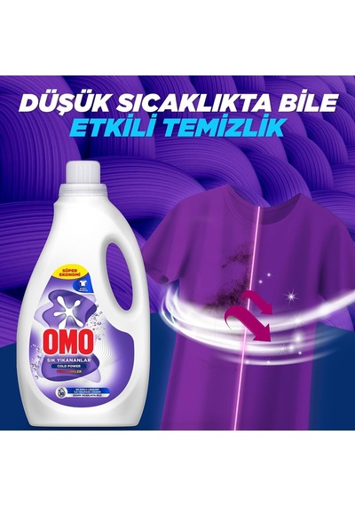 Omo Cold Power Sık Yıkananlar Tüm Renkler İçin Sıvı Çamaşır Deterjanı 2500 Ml