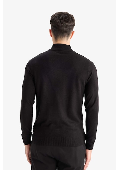 Defacto Slim Fit Dar Kesim Balıkçı Yaka Basic Düz Triko Kazak R1127az25wnbk27 Siyah-bk27