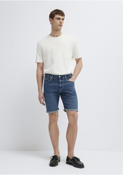 Mavi - Brian Premium Blue Puslu Koyu Mavi Jean Şort 04184a3304
