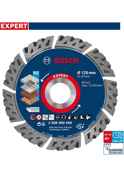 Bosch Expert 125 Mm Yapı Malzemeleri Elmas Kesme Diski 2608900660