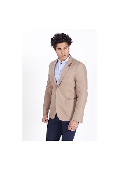 Ncs Jeans Erkek Casual Slim Fit Dar Kesim Blazer Ceket 4864-Camel
