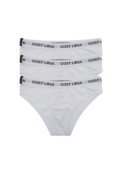 - Bare Kadın Slip 3 Lü Paket Beyaz Beyaz