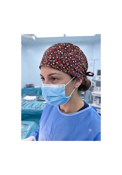 Cerrahi Bone Yıkanabilir Kumaş Desenli Lastikli Doktor Hemşire Hastane Bonesi Unisex Kırmızı Kırmızı