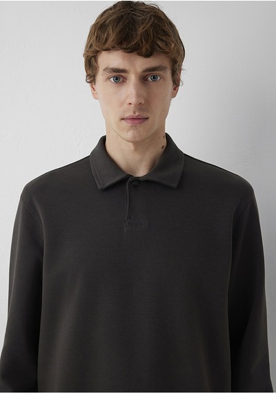 Mavi Polo Yaka Sweatshırt Espresso Kahverengi