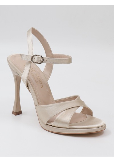 Nesilshoes Nesil Shoes Uraz 700 Ten Saten Topuklu Kadın Sandalet