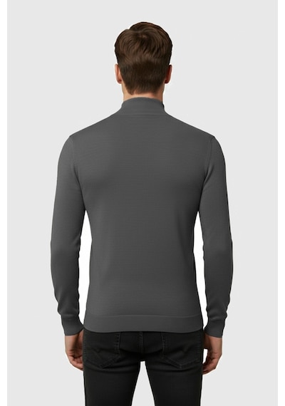 Rizzup Antrasit Slim Fit Yarım Balıkçı Yaka Likralı İnce Triko Erkek Yarım Boğazlı Kazak 2505502 Rizzup Antrasit Slim Fit Yarım Balıkçı Yaka Likralı İnce Triko Erkek Yarım Boğazlı Kazak 2505502