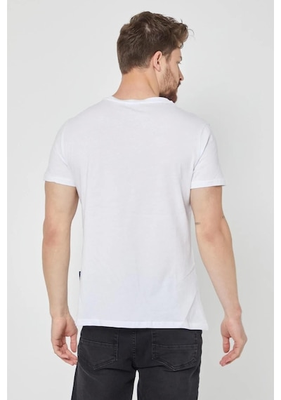 MMetalic Erkek Çok Renkli T- Shirt Regular Fit Rahat Kesim Bisikle (549330284) Beyaz