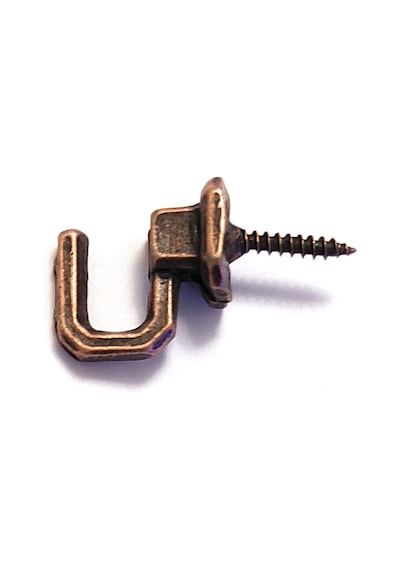Vidalı Kanca, Askı Küçük - 15x23mm, Eskitme - 1 Adet ANTİK