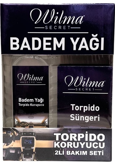 Wilma Secret Torpido Koruyucu 2 Li Bakım Seti - Badem Yağı Ve Torpido Süngeri 3 Adet