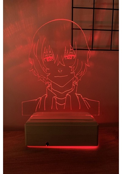 Dazai Osamu 16 Renk Gece Lambası Çok Renkli