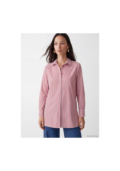 LC Waikiki Alıta Cıty Farkıyla Bordo Çizgili Poplin Kadın Gömlek Tunik Bordo - 931681444 Bordo LC Waikiki Alıta Cıty Farkıyla Bordo Çizgili Poplin Kadın Gömlek Tunik Bordo - 931681444 Bordo