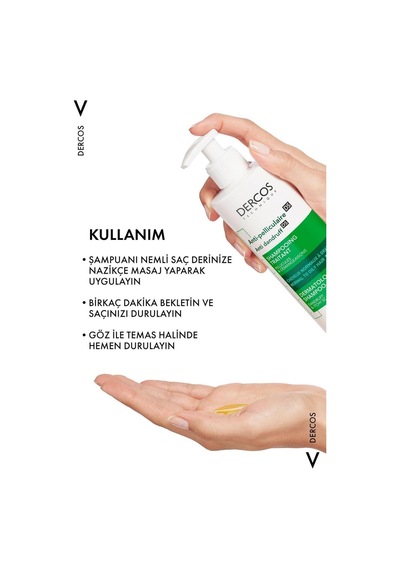 Dercos dandruff Kepek Karşıtı Şampuan Normal & Yağlı Saçlar 390 Ml X 2 Adet Yağlı