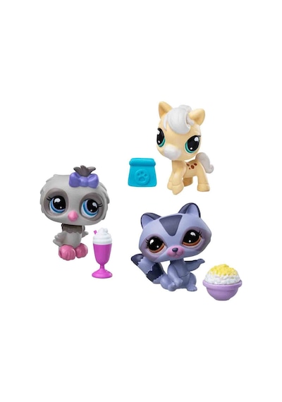 Littlest Pet Shop Minişler 3 Lü Figür Seti S4 Rakun-baykuş-at