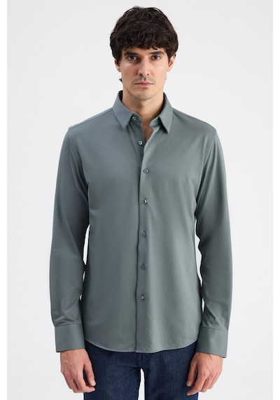 D'S Damat Ds Damat Slim Fit Haki Örme Gömlek 6hf02g801281m Çok Renkli D'S Damat Ds Damat Slim Fit Haki Örme Gömlek 6hf02g801281m Çok Renkli