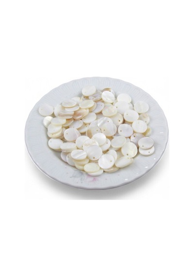 12 Mm Yandan Delikli Sedef Boncuk 35 Adet