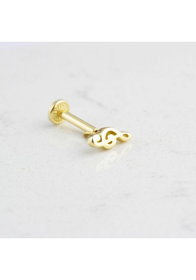 Glorria Altın Sol Anahtarı Tragus Piercing Çok Renkli