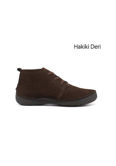 Gönderir Gönderi R Kadın Kahve Nubuk Bağcıklı Hakiki Deri Comfort Bot Dkzb02842661