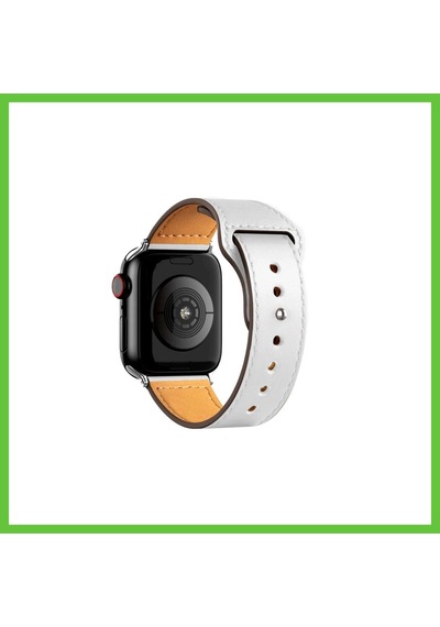 Bezos Watch 38mm Uyumlu Kr415 Luaz Deri Kordon - Beyaz Dmc