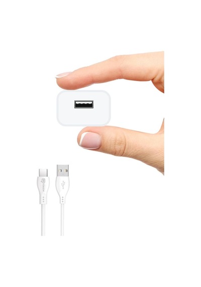 İntouch Android Smarty Mini 2.1 A Usb Şarj Adaptörü Ve Type C Kablo 1 Adet