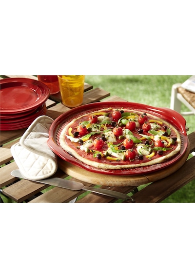 Emile Henry Pizza/fırın Kabı Yuvarlak 40 Cm Kırmızı/burgundy -347614 - Siyah