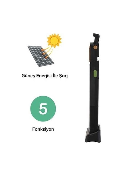 5 Fonksiyonlu Güneş Enerjisi İle Şarj Olabilen 48 Ledli Işıldak,aydınlatma Pr-3838