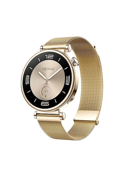 Novstrap Huawei Watch Gt4 41mm Gt5 41mm İle Uyumlu Kordon 18mm Çift Mıknatıslı Lansman Metal Hasır Çelik Kayış