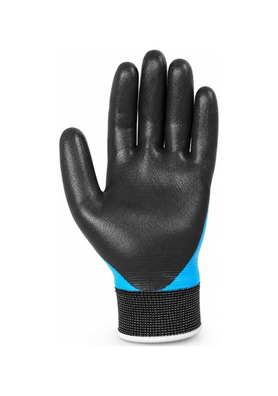 1 Çift Nitril Mavi Siyah No: 10 Beden Polyester Double Nitril İş Güvenlik İnşaat Eldiveni Genel