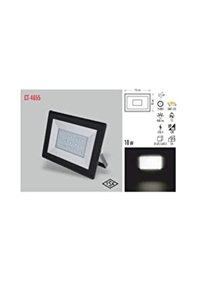Ct-4655 10w/3200k Slim Led Projektör Hsplinm-5819