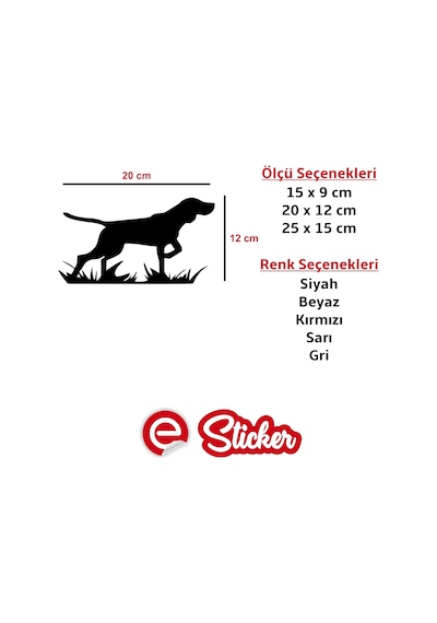Avcı Av Köpeği Oto Araba Sticker