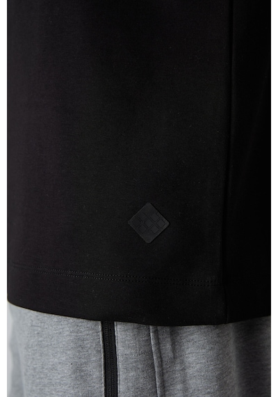 Tommy Life Siyah Pamuklu Kalın Yumuşak Dokulu Oversize Fit Baskılı Erkek T-shirt - 88323 Siyah