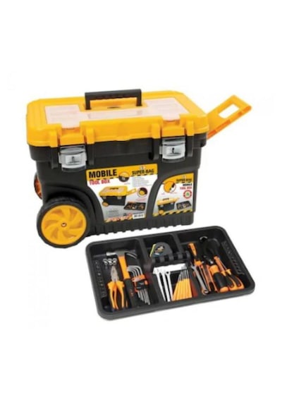 Süper Bag Tekreyonda Mobil Büyük Tekerlekli Alet Takım Çantası Job Box Tool Bog Super Bag Asr 2011