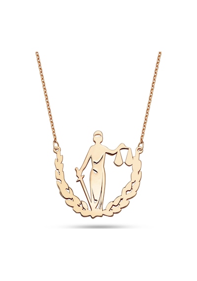 Adalet Simgesi Gümüş Kolye - Rose Rose Gold