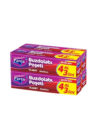 Parex 4 Al 3 Öde Büyük Boy Yeni Tip Buzdolabı Poşeti 30 x 45 CM