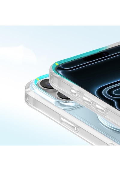 İphone 18 Pro Max Uyumlu Kılıf M-safe Şarj Özellikli Zore Paris Mova Sert Pc Kapak Mavi