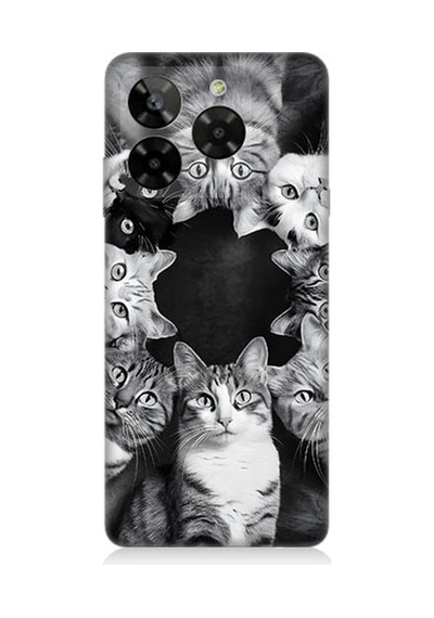 General Mobile Era 50 Uyumlu Kedi Ve Uzay Desenli Silikon Kılıf Çok Renkli