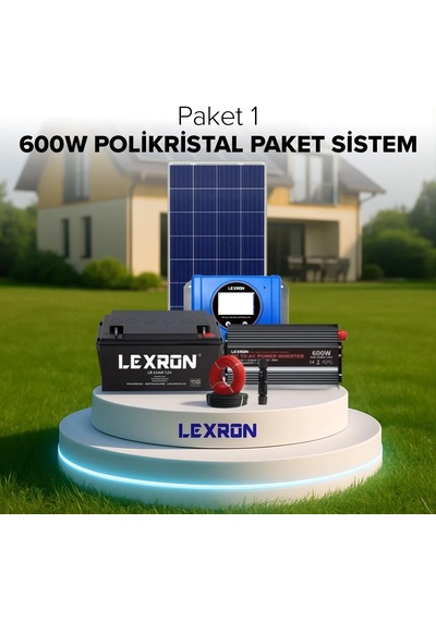 Lexron 600w Polikristal Bağ Evi Paket Sistem Paket 1