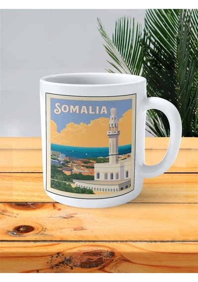 Somalia Somali Baskılı Kupa Bardak Kişiye Özel Desen Çok Renkli