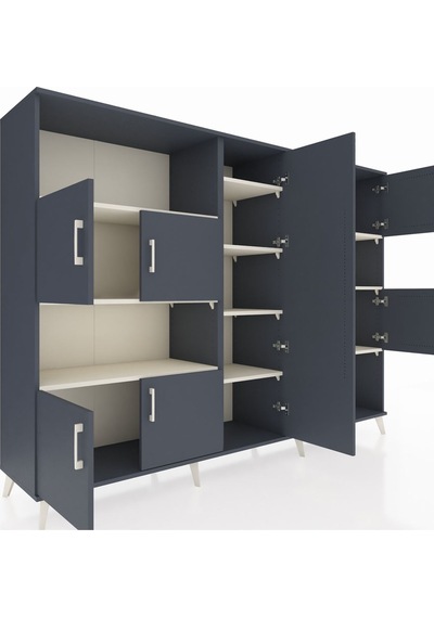 Hyperion Dolap 10 Raflı 9 Kapaklı 220x44x163 Antrasit-antrasit/ay Antrasit-antrasit/aytaşı Hyperion Dolap 10 Raflı 9 Kapaklı 220x44x163 Antrasit-antrasit/ay Antrasit-antrasit/aytaşı