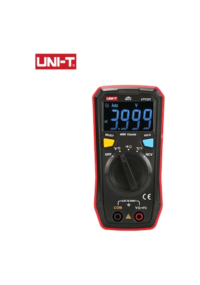 Unı-t Ut123t Dijital Mini Multimetre Test Cihazı Otomatik Dc Ac Voltmetre Frekans Kapasite Ohm Metre Ölçüm Aletleri