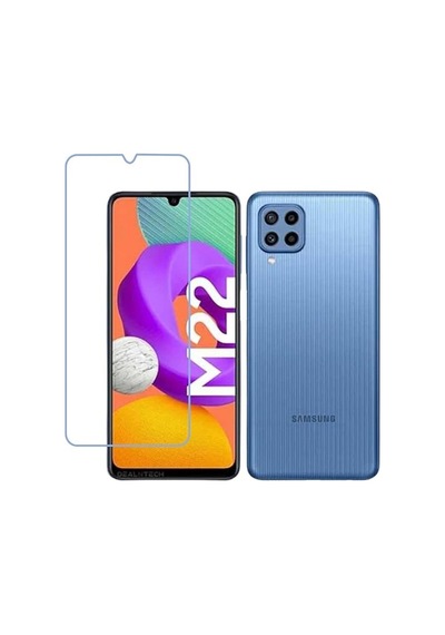 Samsung Galaxy M22 İle Uyumlu Ekran Koruyucu Şeffaf Temperli Kırılmaz Cam Ekran Koruyucu