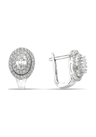 Altın Oval Küpe - 722000025292 Açık Sarı Altın