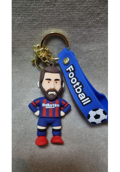 Messi Silikon Anahtarlık Büyük Boy Altın