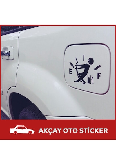 Araba Yakıt Deposu Sticker Benzin Bitti Sticker Araç Sticker