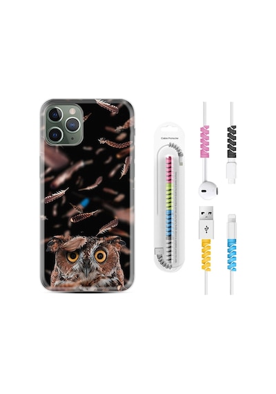 Apple Uyumlu iPhone 11 Pro Kılıf Kablo Koruyuculu Green Prizma 1347