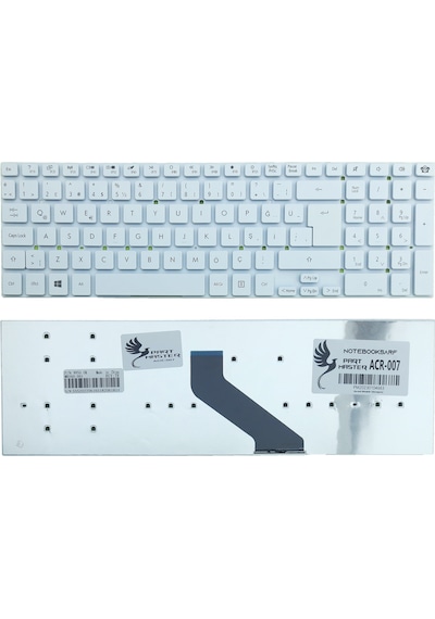 Packard Bell P5WS0, P7YS0, MS2397 Klavye (Beyaz)